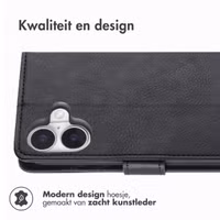 imoshion Luxe Bookcase Apple iPhone 16 Plus - Zwart