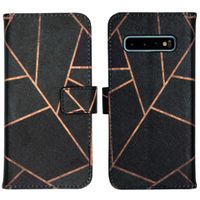 imoshion Design Softcase Bookcase Samsung Galaxy S10 - Black Graphic