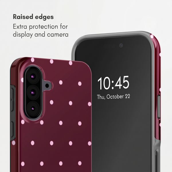 Selencia Vivid Back Cover Samsung Galaxy A37 (5G) - Happy Dots Burgundy