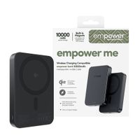 Empower by PanzerGlass Empower Bank Powerbank 10.000 mAh - Draadloze Powerbank - MagSafe en Qi2 - Space Black