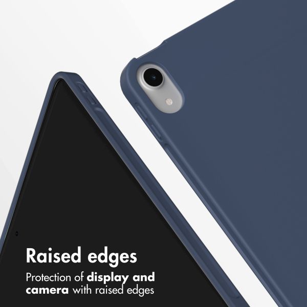 Accezz Smart Silicone Book Case Apple iPad Air 11 inch (2026) M4 / (2025) M3 / (2024) M2 / Air 5 (2022) / Air 4 (2020) - Dark Blue