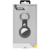 Accezz Genuine Leather Keychain Case Apple AirTag - Zwart