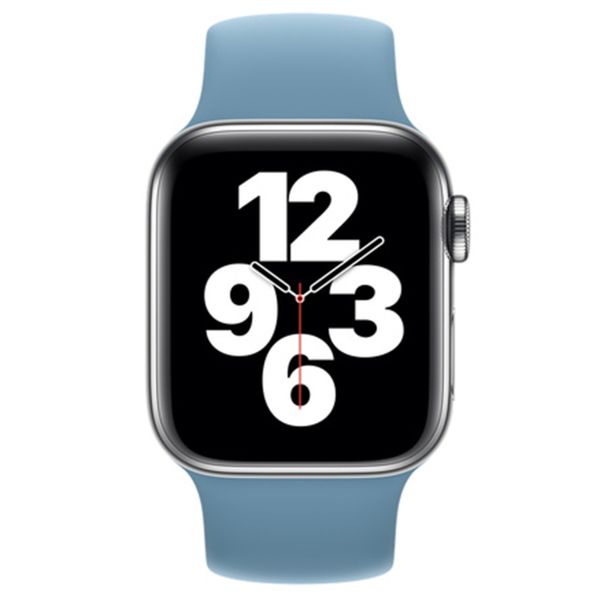 Apple Siliconen solobandje Apple Watch | 38/40/41/42 mm - Maat 8 - Northern Blue