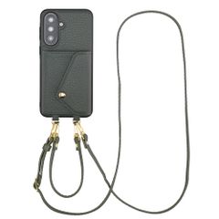 Selencia Sera Phone Case with Cord and Envelope Card Holder Samsung Galaxy A37 (5G) - Sage Green