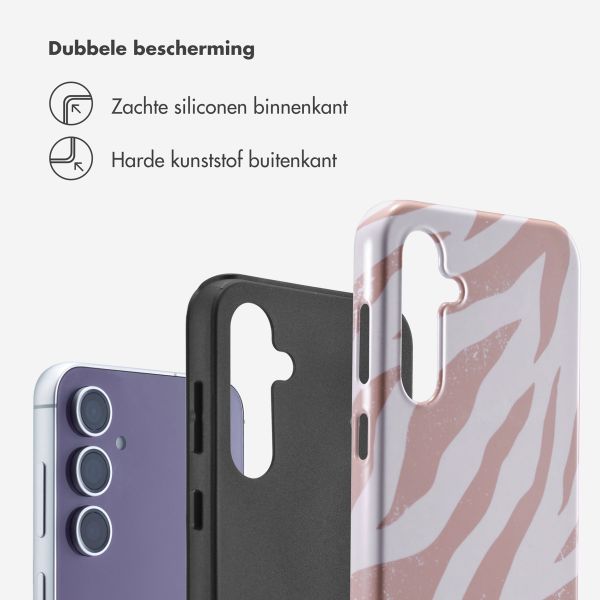 Selencia Vivid Backcover Samsung Galaxy S23 FE - Colorful Zebra Old Pink