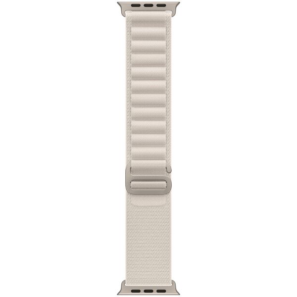 Apple Alpine Loop Band Apple Watch Series 1-10 / SE / Ultra (2) - 42/44/45/46/49 mm - Maat M - Starlight