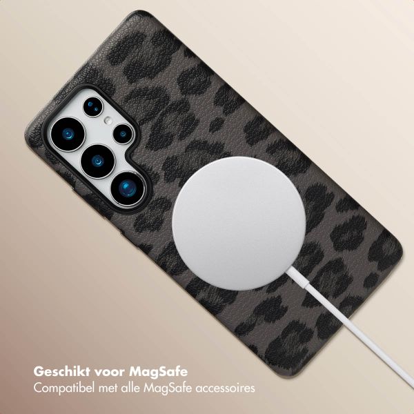 Selencia Sabi Backcover Panterprint met MagSafe Samsung Galaxy S25 Ultra - Midnight Black