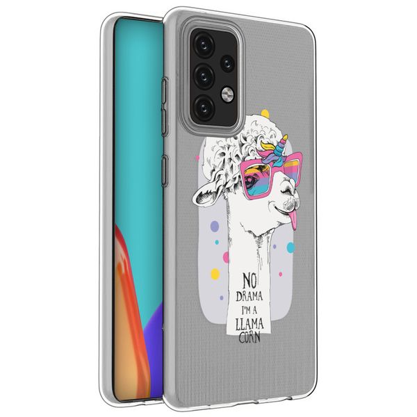 imoshion Design hoesje Samsung Galaxy A52(s) (5G/4G) - Llama - Wit