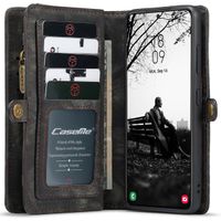 CaseMe Luxe Lederen 2 in 1 Portemonnee Bookcase Samsung Galaxy S22 - Zwart