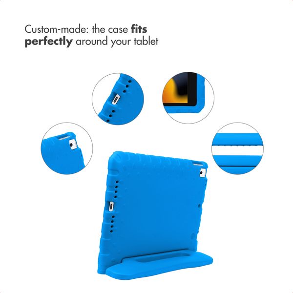 imoshion Kids-Proof Back Cover with Handle Apple iPad 9 (2021) 10.2 inch / iPad 8 (2020) 10.2 inch / iPad 7 (2019) 10.2 inch - Blue