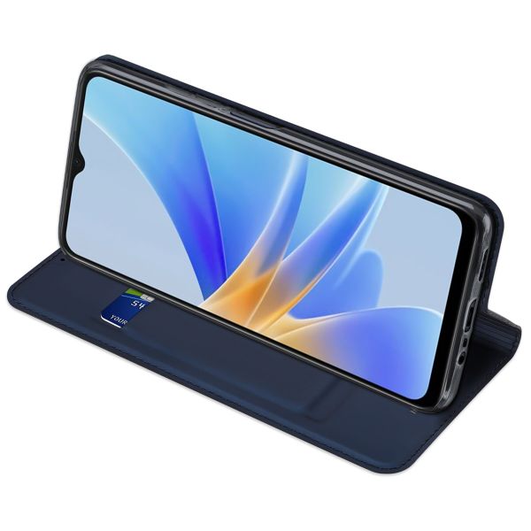 Dux Ducis Slim Softcase Bookcase Oppo A17 - Donkerblauw