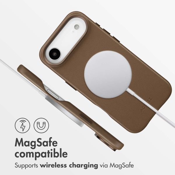 Accezz Leather Back Cover with MagSafe Apple iPhone Air - Coffee Brown