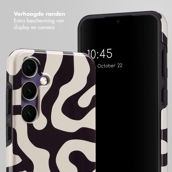 Selencia Vivid Backcover Samsung Galaxy S24 FE - Art Wave Black