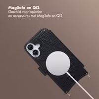 Selencia Riva Bookcase met MagSafe en Koord Apple iPhone 17 - Zwart