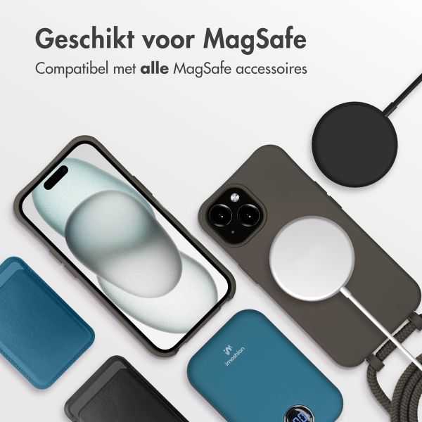 imoshion Color Backcover met afneembaar koord MagSafe iPhone 15 - Black Coffee