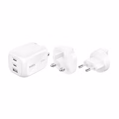 Belkin BoostCharge Pro 3-poorts GaN-oplader 100W met Reisadapterset - Wit
