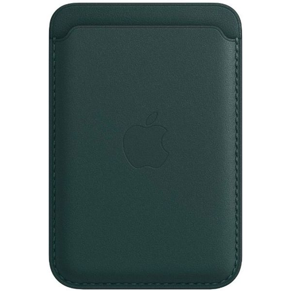 Apple Leather Wallet MagSafe (Apple Wallet 2nd Generation) - with Built-in AirTag Feature - Forest Green