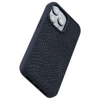 Njorð Collections Salmon Leather MagSafe Case iPhone 15 Pro Max - Black