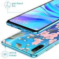 imoshion Design hoesje Huawei P30 Lite - Bloem - Roze / Groen