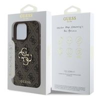 Guess 4G Metal Logo Backcover Apple iPhone 16 Pro Max - Bruin