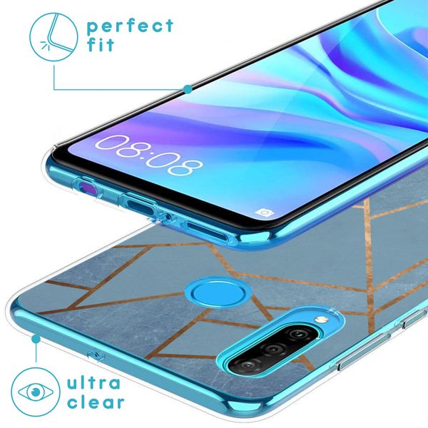 imoshion Design hoesje Huawei P30 Lite - Grafisch Koper / Blauw