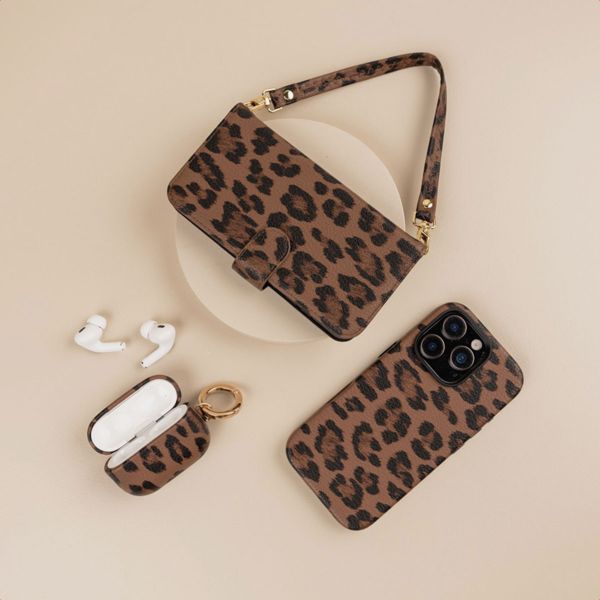 Selencia Sabi Back Cover Panther Print with MagSafe Apple iPhone 16 - Mocha Brown