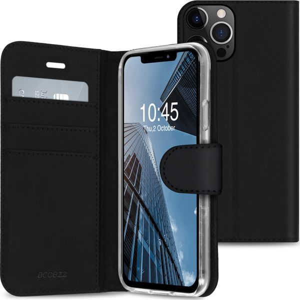 Accezz Wallet Softcase Bookcase iPhone 13 Pro Max - Zwart