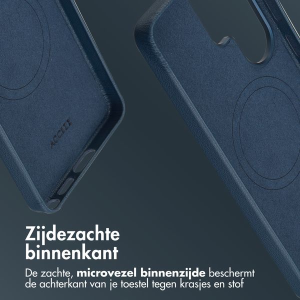 Accezz MagSafe Leather Backcover Samsung Galaxy S26 Ultra - Nightfall Blue
