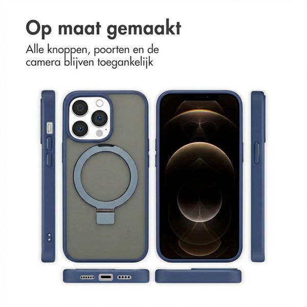 Accezz Ring Stand Backcover met MagSafe Apple iPhone 13 Pro Max - Blauw
