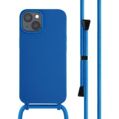 imoshion Siliconen hoesje met koord iPhone 14 - Blauw