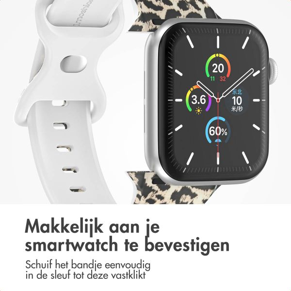 imoshion Siliconen⁺ bandje Apple Watch Series 1 t/m 9 / SE (38/40/41 mm) | Series 10 (42 mm) - Leopard