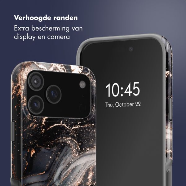 Selencia Vivid Backcover met MagSafe Apple iPhone 17 Pro - Chic Marble Black