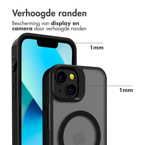 Accezz Rugged Frosted MagSafe Backcover iPhone 13 - Zwart