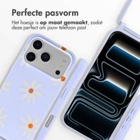 imoshion Siliconen design hoesje met koord Apple iPhone 17 Pro Max - Lila Flower Distance