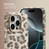 Selencia Sabi Back Cover Panther Print with MagSafe Apple iPhone 16 Pro - Soft Ivory