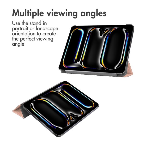 imoshion Trifold Book Case Apple iPad Pro 11 (2025) M5 / (2024) M4 - Rose Gold