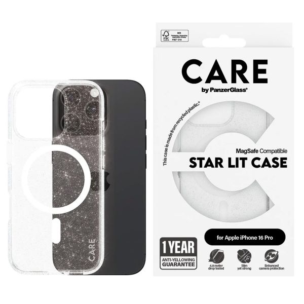 CARE by PanzerGlass Star Lit Case MagSafe iPhone 16 Pro - Wit