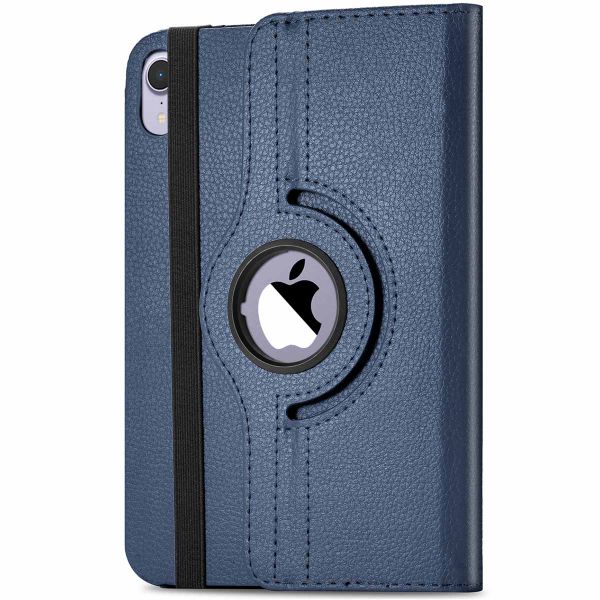 imoshion 360° draaibare Bookcase iPad Mini 7 (2024) / iPad Mini 6 (2021) - Donkerblauw