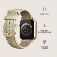 Burga Genuine Leather Band Apple Watch Series 1 - 9 / SE (38/40/41 mm) | Series 10 / 11 (42 mm) - Buttermelt / Gold