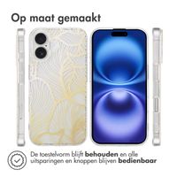 imoshion Design hoesje Apple iPhone 16 - Golden Leaves Transparant