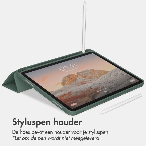 Accezz Smart Silicone Bookcase Apple iPad Air 11 inch (2025) M3 / (2024) M2 / Air 5 (2022) / Air 4 (2020) - Donkergroen