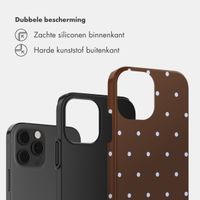 Selencia Vivid Backcover Apple iPhone 12 (Pro) - Happy Dots Chocolate
