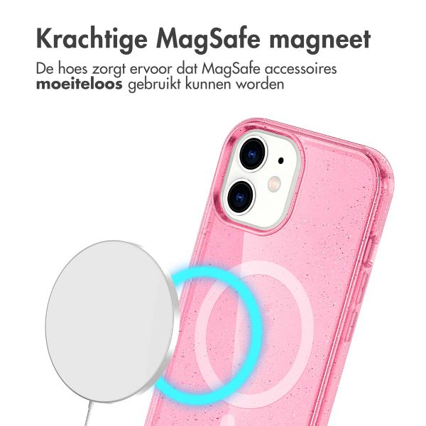 imoshion Sparkle Backcover met MagSafe Apple iPhone 12 (Pro) - Glitter Roze