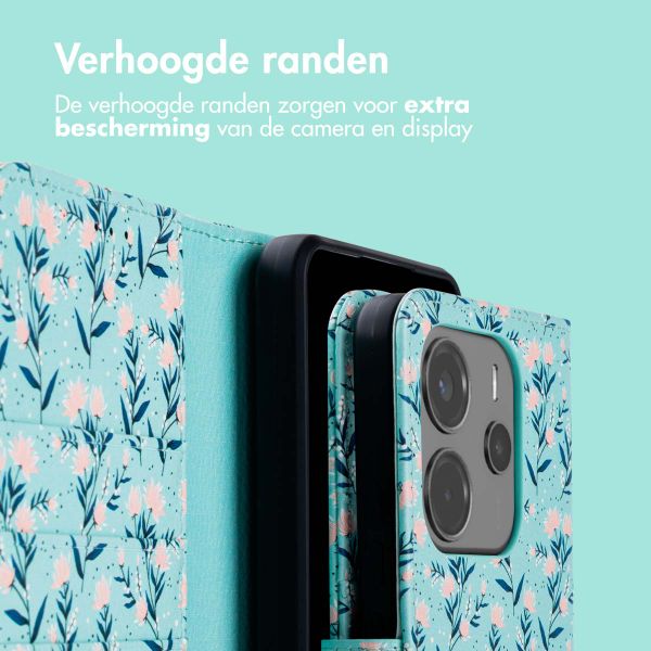 imoshion Design Bookcase Xiaomi Redmi Note 14 (4G) - Blue Flowers