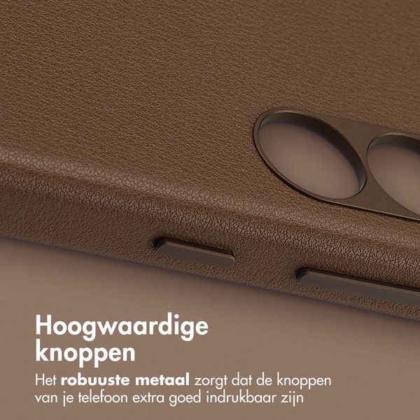Accezz MagSafe Leather Backcover Samsung Galaxy S25 - Coffee Brown