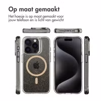 imoshion Clear Glitter Backcover met MagSafe Apple iPhone 15 Pro Max - Goud