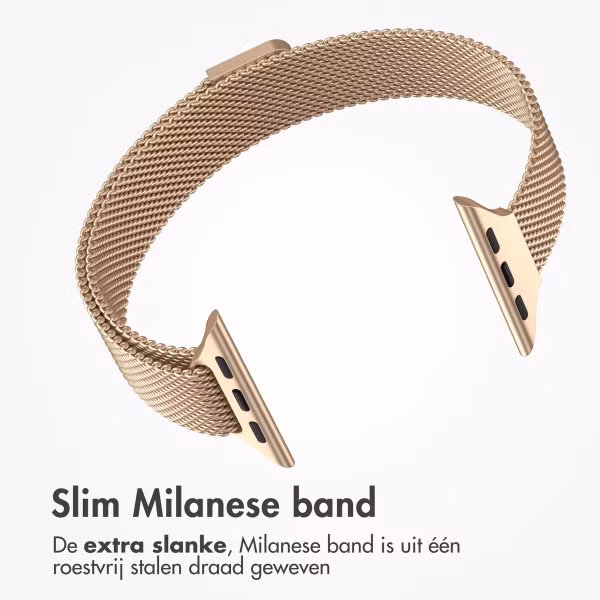 imoshion Slim Milanees bandje Apple Watch Series 1 t/m 9 / SE (38/40/41 mm) | Series 10 / 11 (42 mm) - Rosé Goud