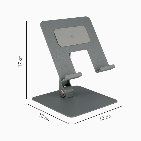 Accezz Opvouwbare Tabletstandaard Bureau - Houder voor tablet / 13 inch laptop - Grijs