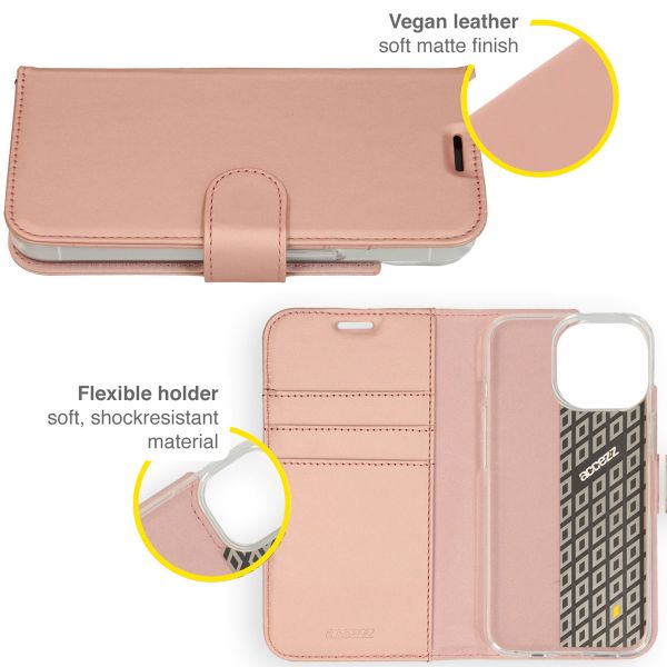 Accezz Wallet Softcase Bookcase Apple iPhone 14 Pro Max - Rosé Goud