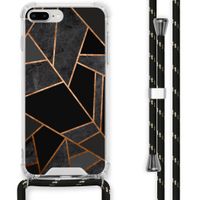 imoshion Design hoesje met koord iPhone 8 Plus / 7 Plus - Grafisch Koper - Zwart